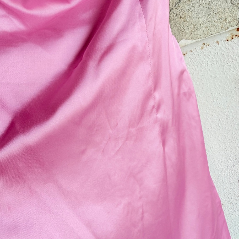 Beginning Boutique Trouble Pink Mini Dress Lace Bustier Satin‎ Slip Coquette NEW - Picture 13 of 14